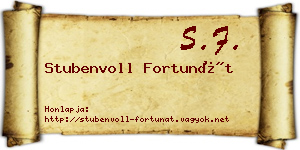 Stubenvoll Fortunát névjegykártya